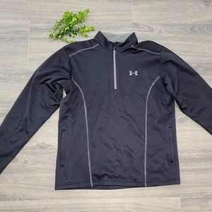 Under armour men M Half Zip Wind Softshell Fleece-lined Pullover Sweatshirt
